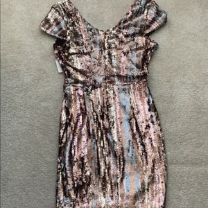 Deep V sequin Dress